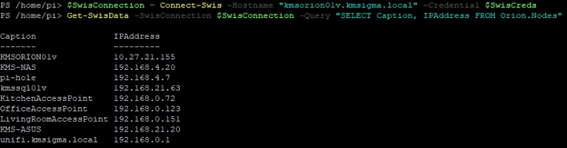 Query the Orion API