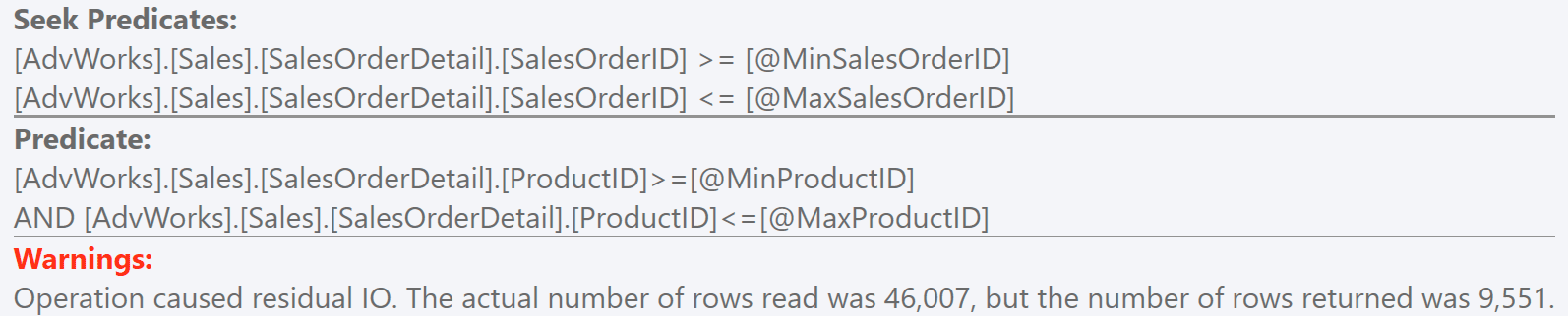 Warning found in a tooltip