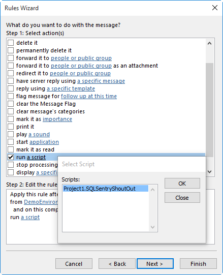 Add the script