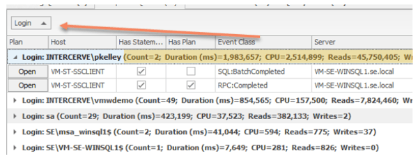 Grouping a Result Set by Column Values