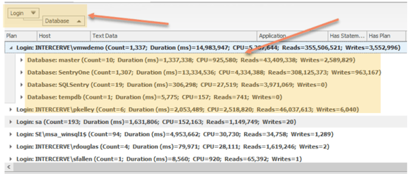Adding the Database Column to See the Sub-Aggregated Data of Each User