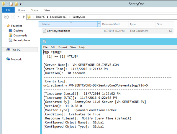 Logged to Disk