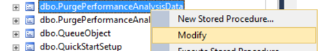 SSMS Modify the stored procedure