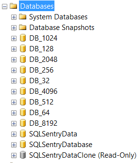SQLSentryDataClone via DBCC CLONEDATABASE