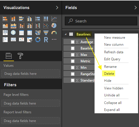 A Power BI Dashboard comparing multiple SentryOne Baselines
