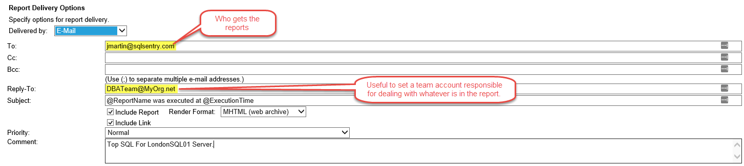 SSRS - Email Subscription Setup