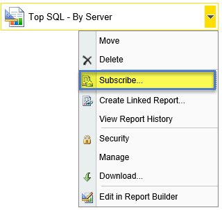 SSRS - Subscribe to report
