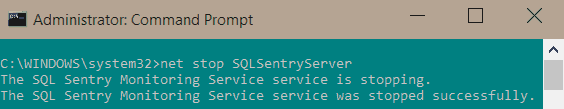 net stop SQLSentryServer