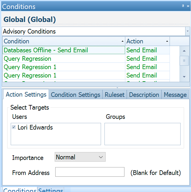 Send Email Settings
