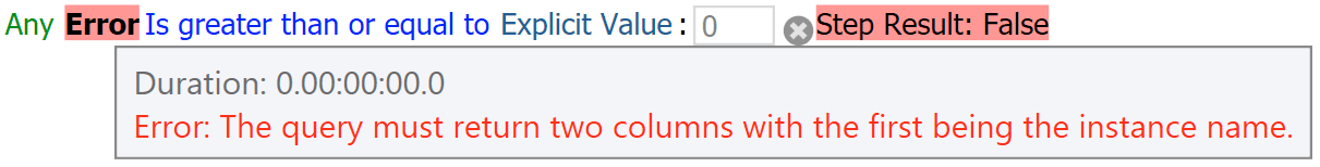 One column error