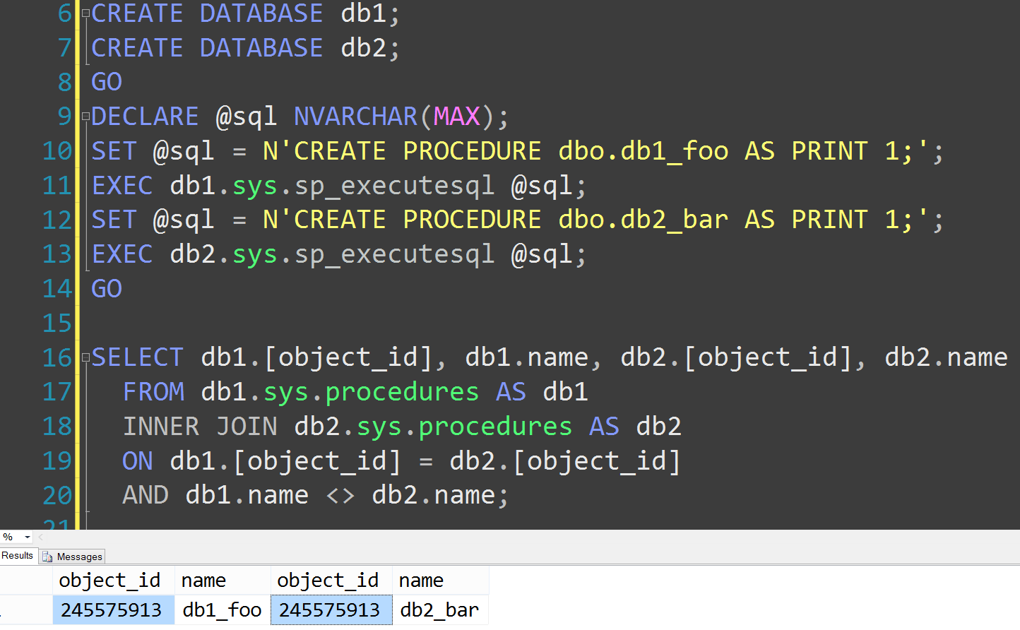 Same object_id, different names