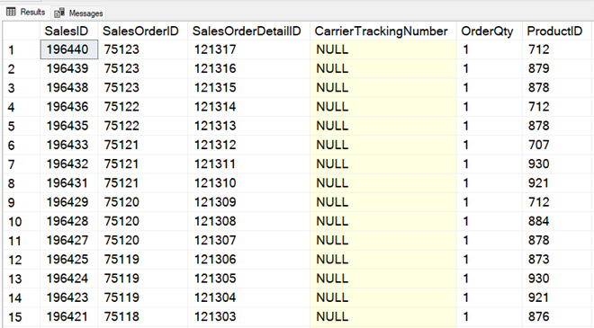Column Alias ORDER BY example