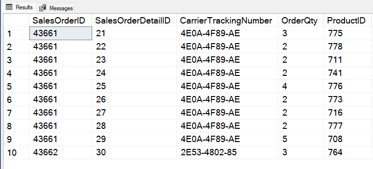 SQL ORDER BY clause OFFSET and FETCH keyword example