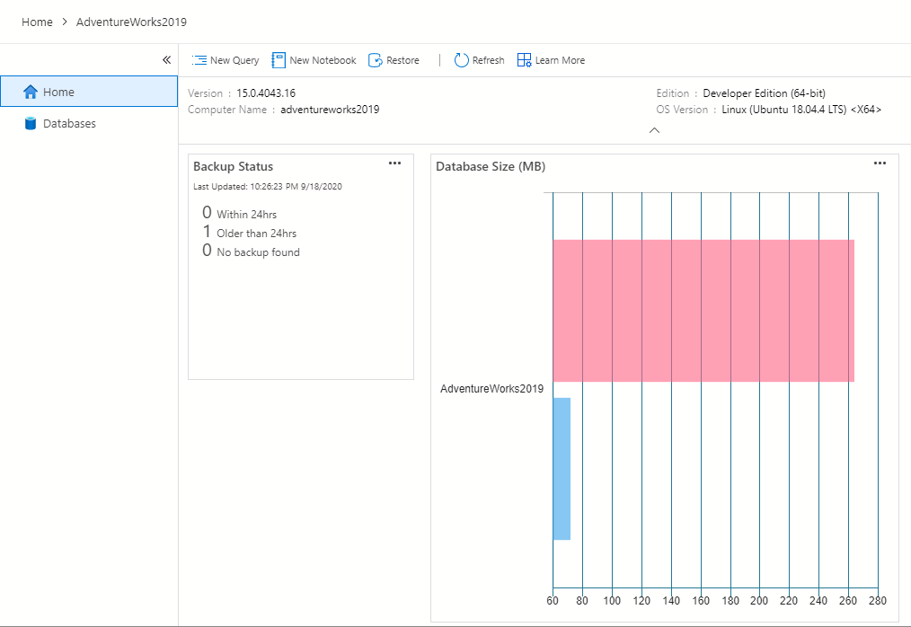 AzureDataStudioConnectionHome