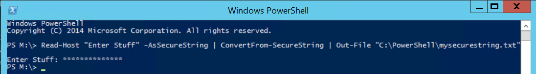PowerShell Create a Secure String