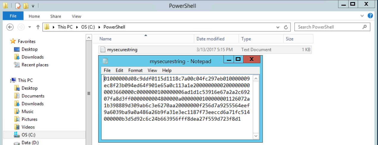 PowerShell the Secure String