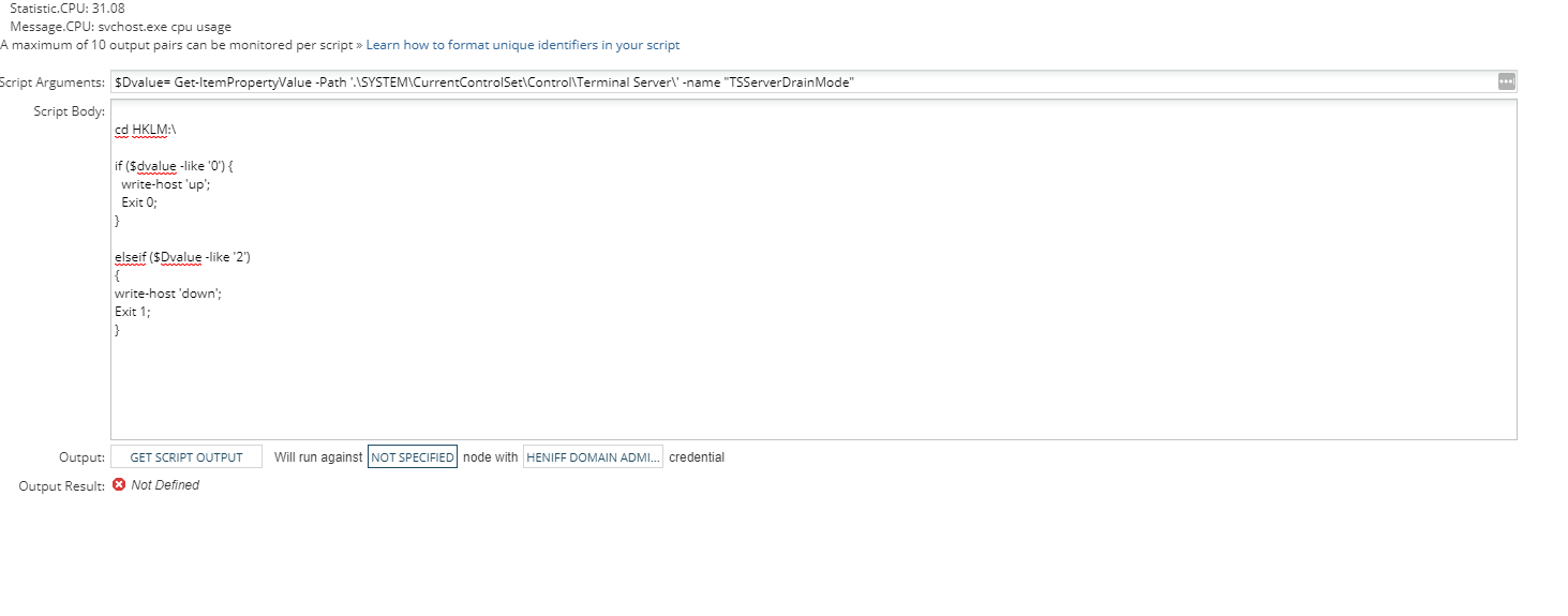 Powershell monitor - Exit code / Status Issues - THWACK