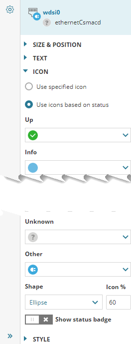 Chang the icon to be based on status