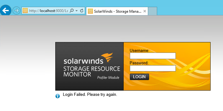 Storage Login Reset the Storage Resource Monitor login? - THWACK