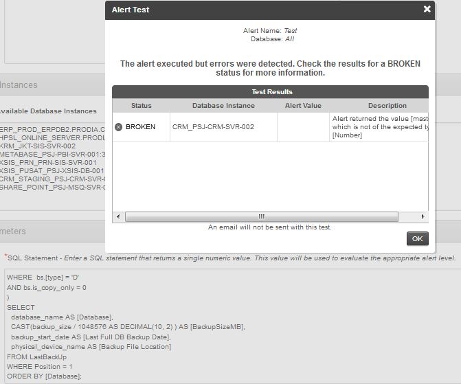 How to Create Alert MS SQL Server - THWACK