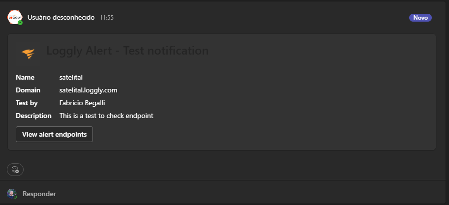 Teams Notification Teste