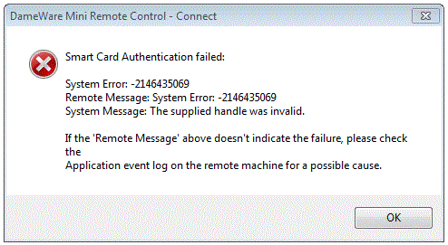 Issues Authenticating with a Smart Card - THWACK