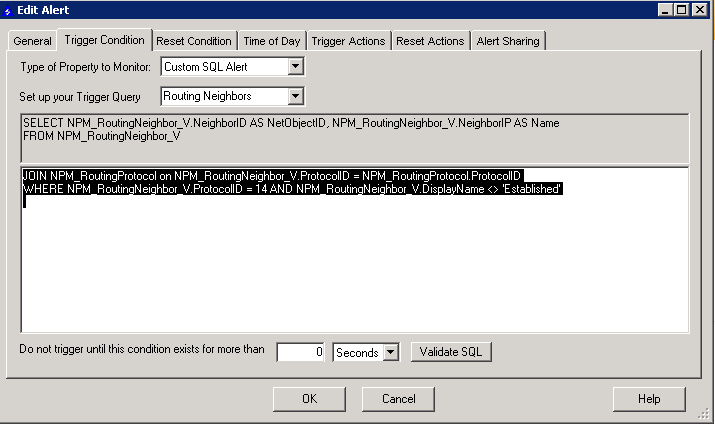 BGP Trigger Alert - THWACK