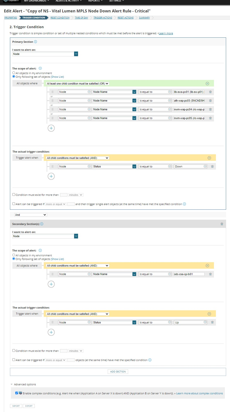 Help with an Alert Complex Condition to Work - THWACK