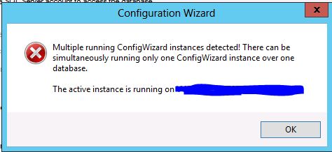 Multiple running configwizard detected - THWACK