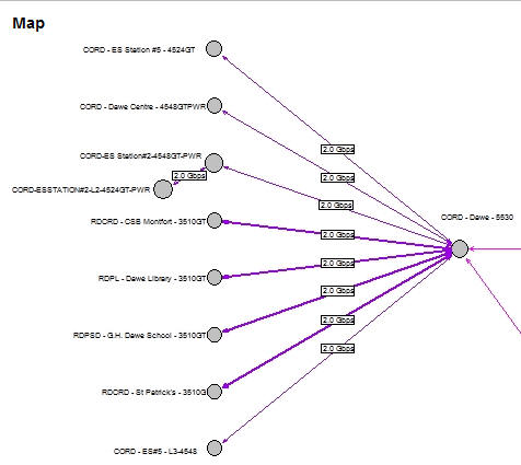 All nodes on map are gray - THWACK
