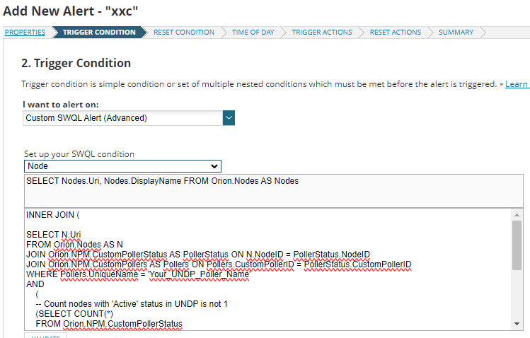 Custom 4 node cluster alert based on UNDP value - THWACK