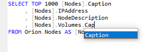 Exploring Entities with Intellisense