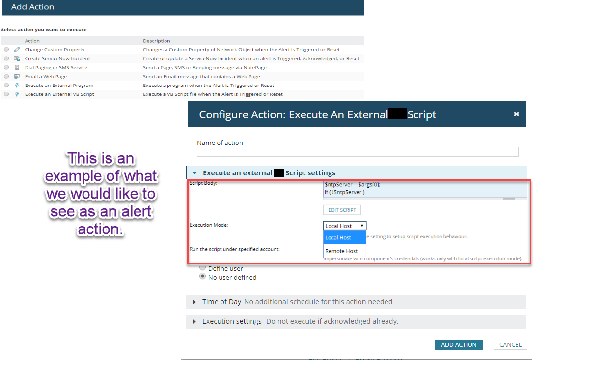 Remotely Execute SSH and PowerShell Scripts - Alert Trigger Action - THWACK