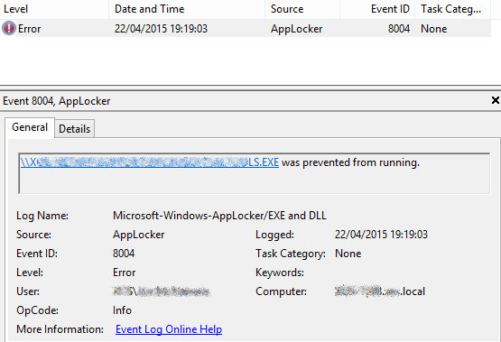 Eventrecordid FEATURE REQUEST - AppLocker Connector - CaseID: 792665 - THWACK