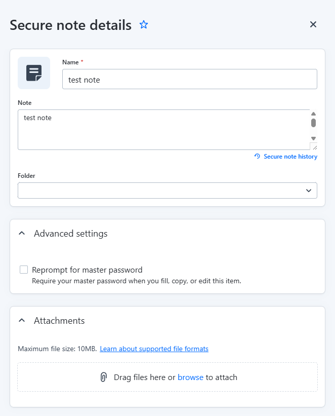 How can I see a bigger display of a secure note or notes on a password ...