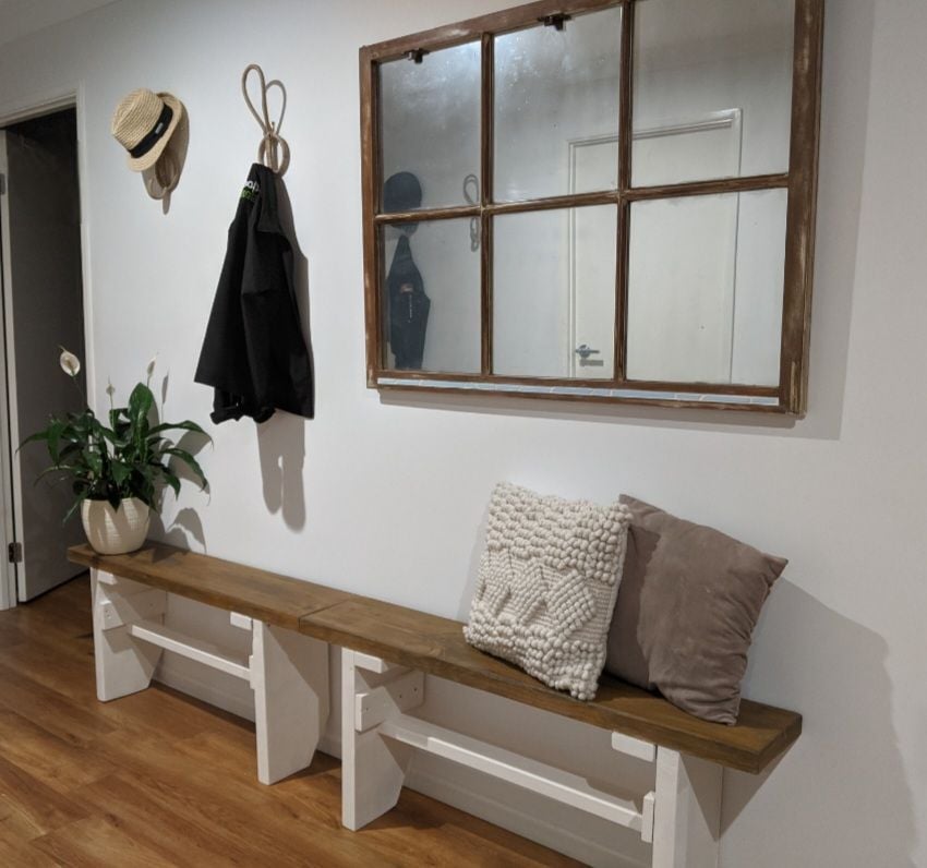 Entryway upgrade with bench seat - Bunnings Workshop community