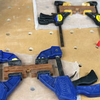 5.5 Both crossovers glued and clamped.png 5.5 Both crossovers glued and clamped.png