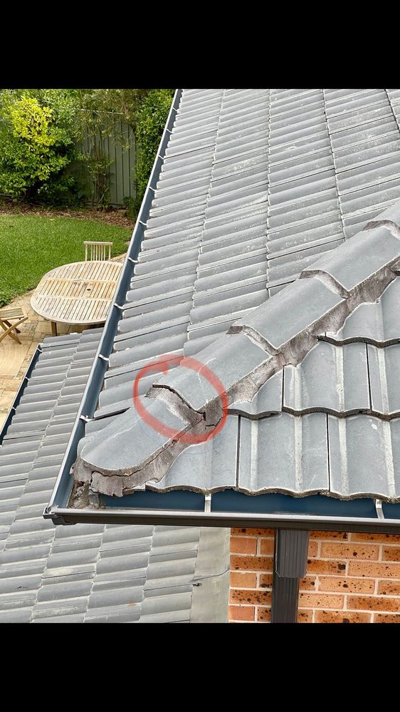 How to fix a crack on roof ridge? - Bunnings Workshop community