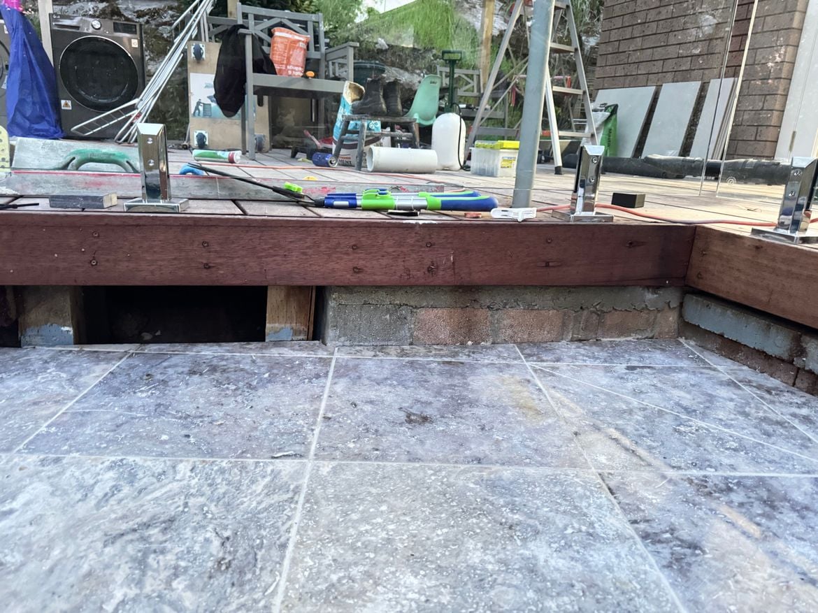 How to build Merbau deck steps and side panel? - Bunnings Workshop ...