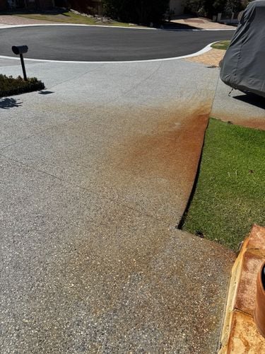 How to remove bore water stains from exposed aggregate concrete ...