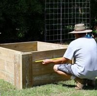 Step 6 Measure between corner posts on sides that will have seats.jpg Step 6 Measure between corner posts on sides that will have seats.jpg