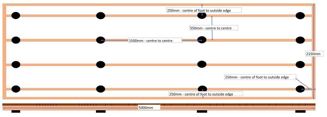 Rear deck - feet and joists.JPG Rear deck - feet and joists.JPG