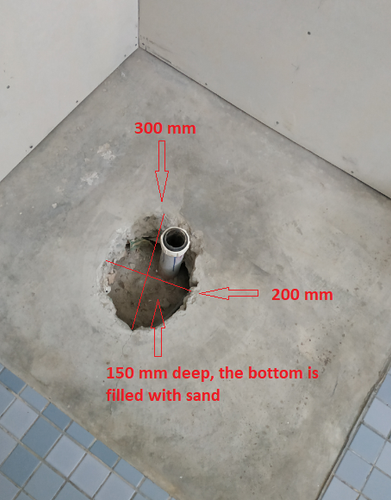hole in shower floor concrete slab with measurements.png hole in shower floor concrete slab with measurements.png