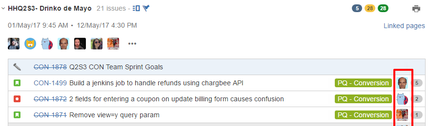 Active Sprint in Backlog view with Assignee Avatar.png Active Sprint in Backlog view with Assignee Avatar.png