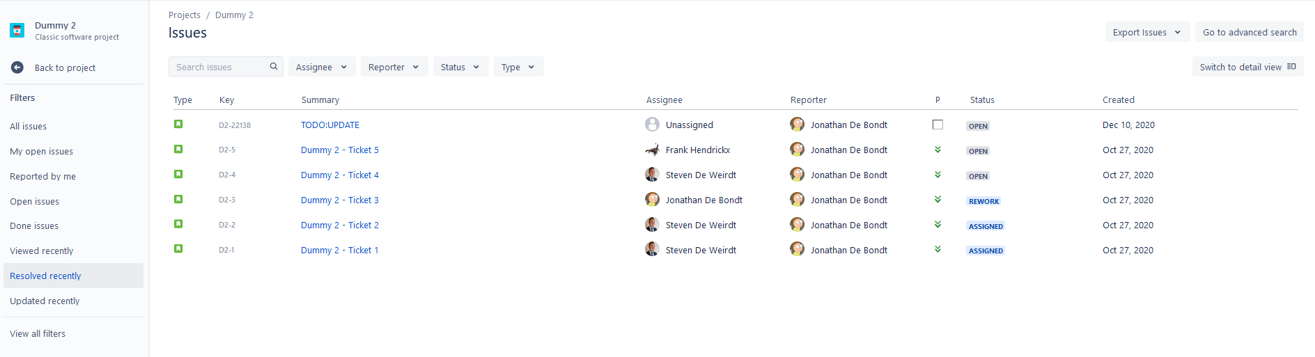 JIRA standard filters - Recently resolved.PNG JIRA standard filters - Recently resolved.PNG