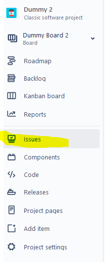 Jira issue section of project.PNG Jira issue section of project.PNG