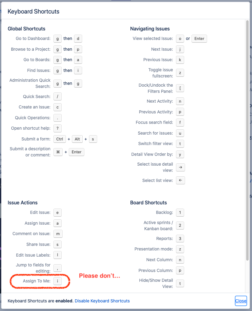 Jira shortcuts - can I disable_.png Jira shortcuts - can I disable_.png