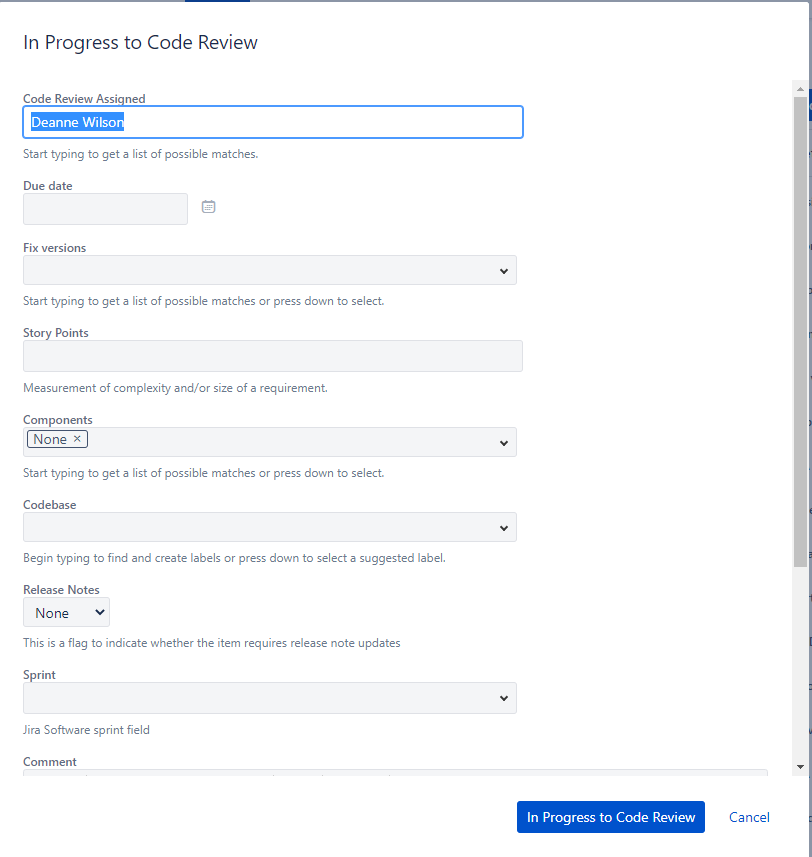 In Progress to Code Review Transition Screen.png In Progress to Code Review Transition Screen.png