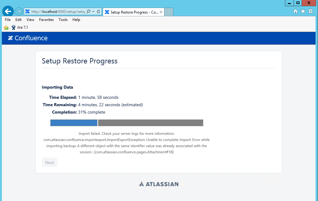 Confluence 6.7 Restoration Failure.png Confluence 6.7 Restoration Failure.png