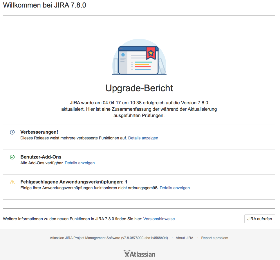 JIRA software 7.8.0 upgrade report.png JIRA software 7.8.0 upgrade report.png